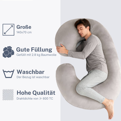 Schwangerschaftskissen Seitenschlafkissen 140x80cm
