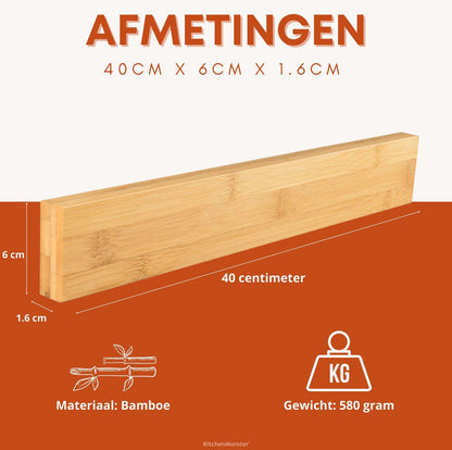 KitchenMonster® Messenmagneet 40cm - bamboe - Earkings