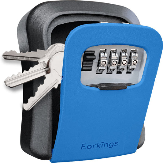 Sleutelkluisje met Code Inclusief Wandmontage - blauw - Earkings