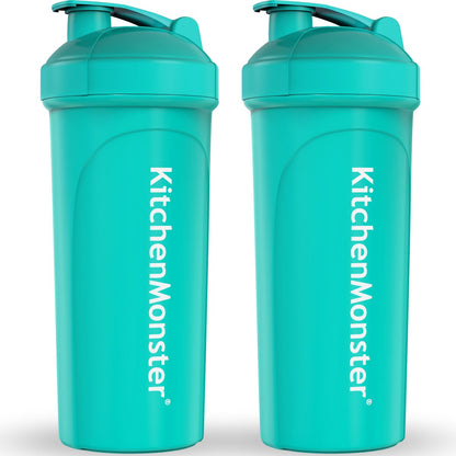 KitchenMonster® Shakebeker set van 2 - blauw/groen - Earkings
