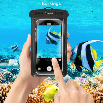 Waterdichte telefoonhoesjes Set van 2 stuks - zwart & donker blauw - Earkings
