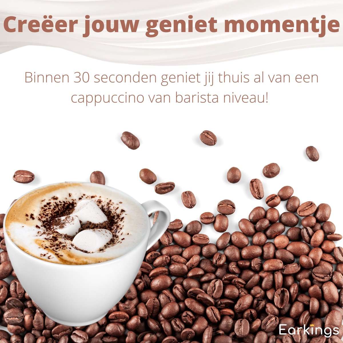 Premium Melkopschuimer Oplaadbaar - Inclusief 2 Opzetstukken - hout - Earkings