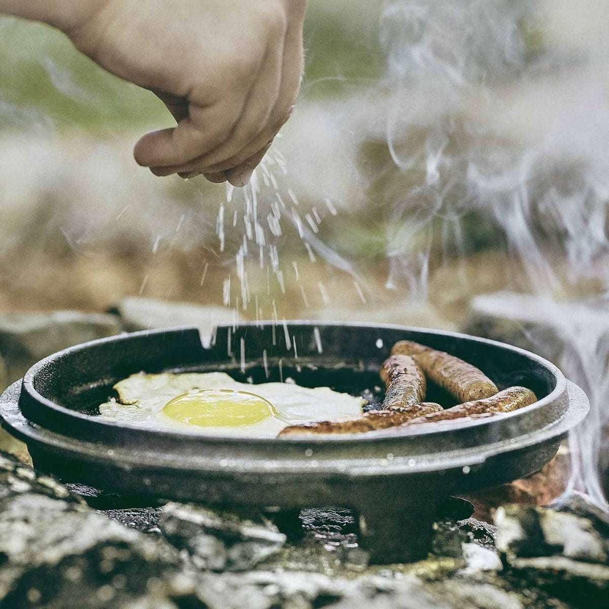 KitchenMonster® Dutch Oven Kookpan - Gietijzeren Pan Ø25.5 met Deksel 5 Liter - Earkings