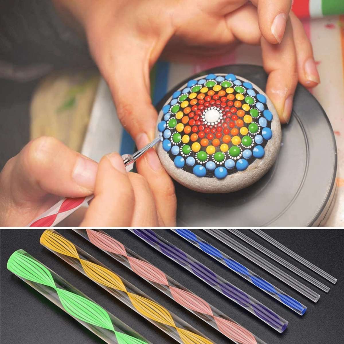 Dotting Tools 20 delig Mandala - inclusief Sjabloon - Earkings