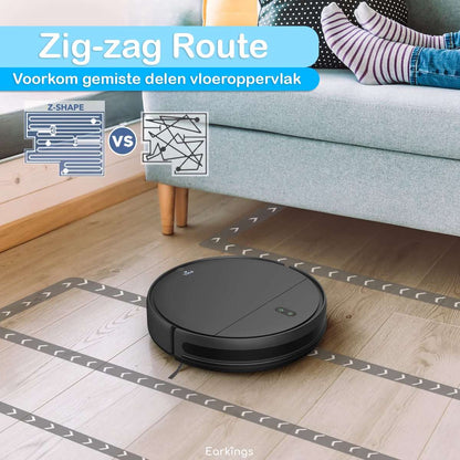 Robotstofzuiger SMART met Dweilfunctie en Laadstation - Earkings
