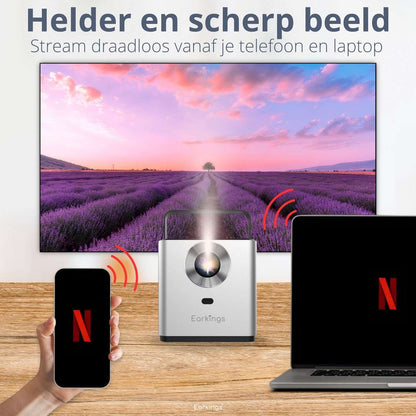 Beamer Projector inclusief Afstandsbediening met Android Apps - Earkings