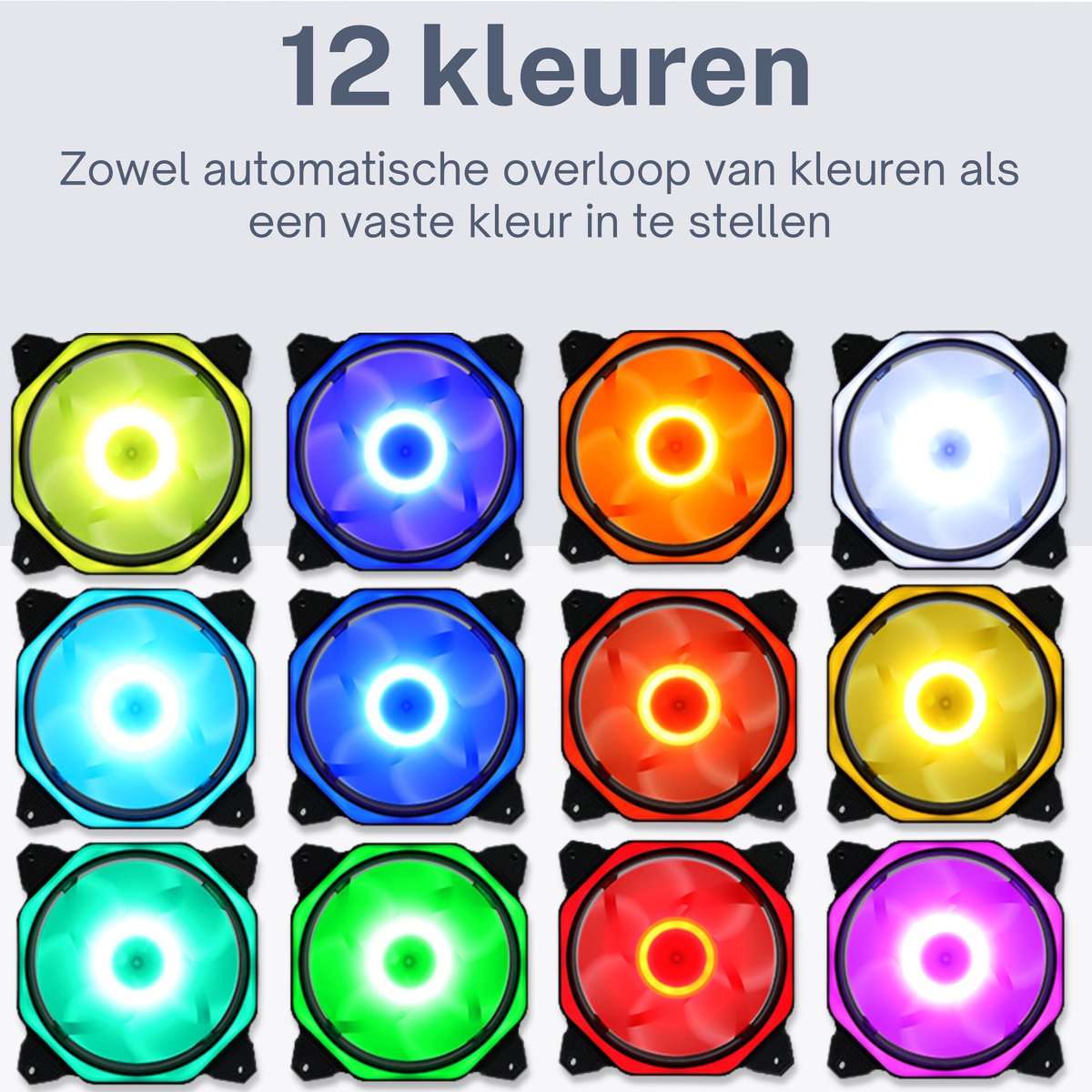 RGB Fan PC case fan - 120mm 4-pin - wit - Earkings