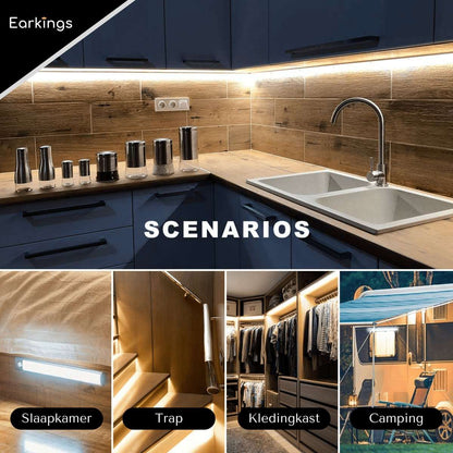Onderbouwverlichting LED Met Bewegingssensor 30cm - Natuurlijk Wit - Earkings