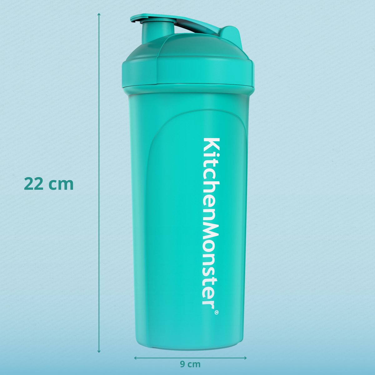 KitchenMonster® Shakebeker set van 2 - blauw/groen - Earkings