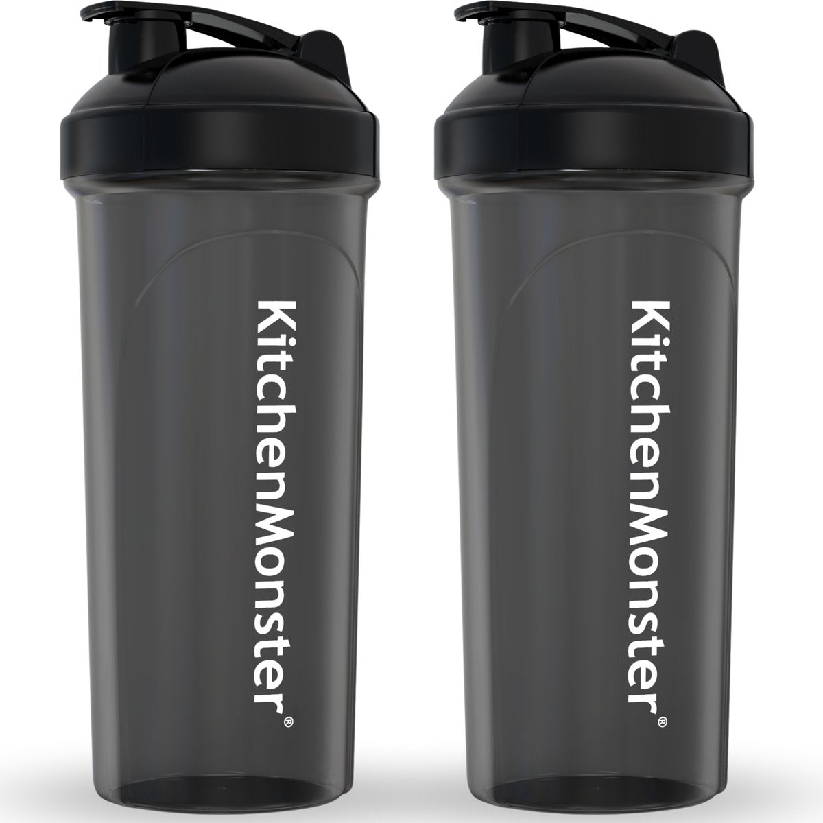 KitchenMonster® Shakebeker set van 2 - zwart - Earkings