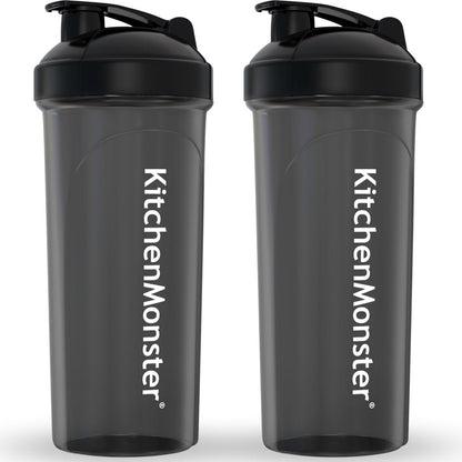 KitchenMonster® Shakebeker set van 2 - zwart - Earkings