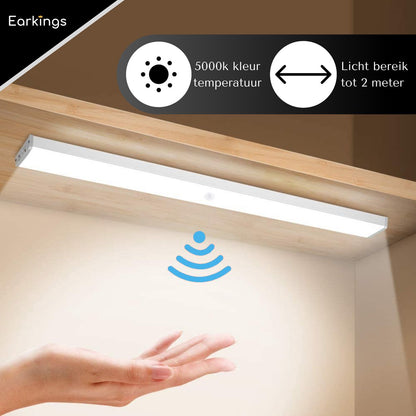 Onderbouwverlichting LED Met Bewegingssensor 30cm - Natuurlijk Wit - Earkings