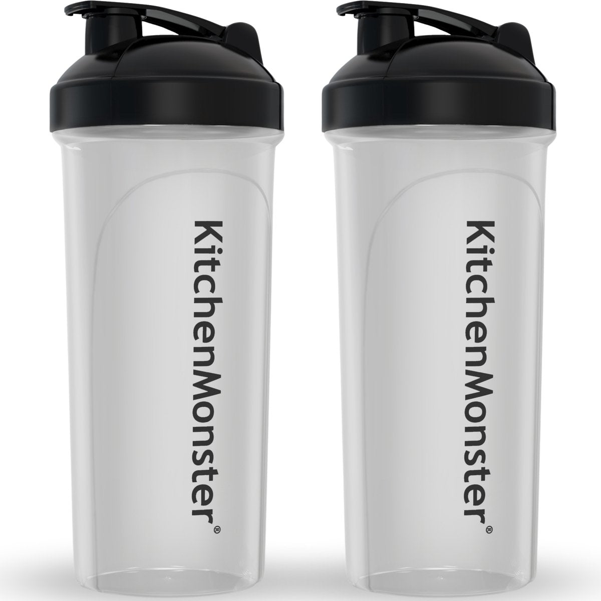 KitchenMonster® Shakebeker set van 2 - transparant - Earkings