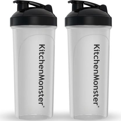 KitchenMonster® Shakebeker set van 2 - transparant - Earkings