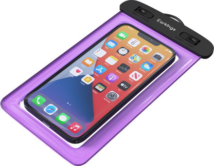 Waterdichte telefoonhoesjes Set van 2 stuks - zwart & paars - Earkings