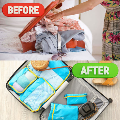 Packing Cubes Koffer-Organizer-Set – 9-teilig – Schwarz