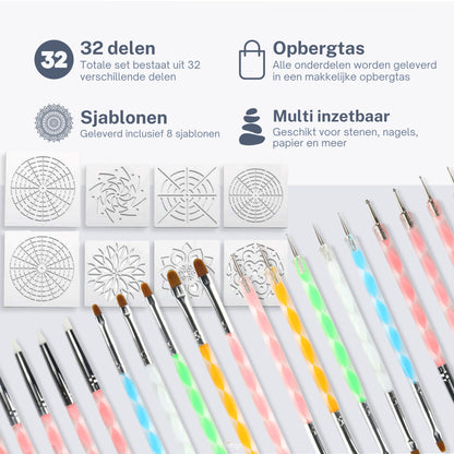 Dotting Tools 43-teiliges Mandala – inklusive Vorlage