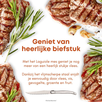 KitchenMonster® Steakmessen set van 6 - Earkings