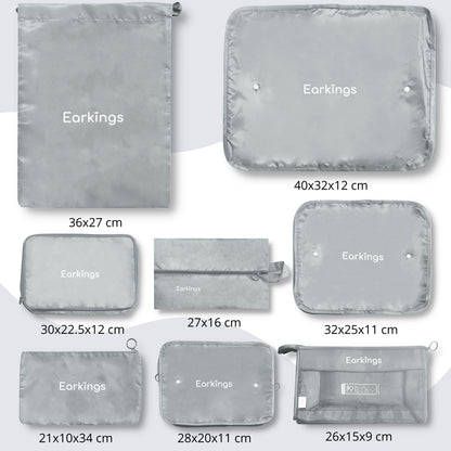 Packing Cubes Koffer-Organizer-Set – 9-teilig – Schwarz