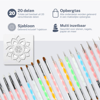 Dotting Tools 43-teiliges Mandala – inklusive Vorlage
