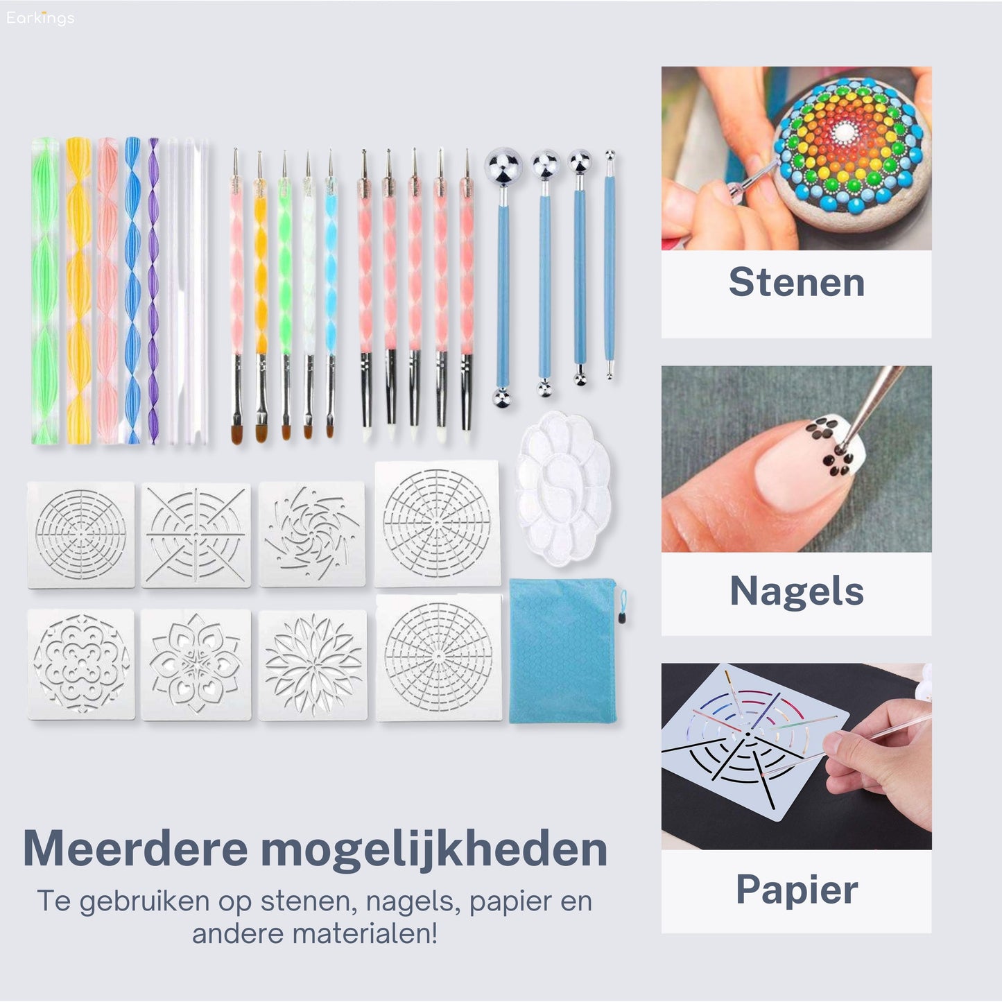 Dotting Tools 43-teiliges Mandala – inklusive Vorlage