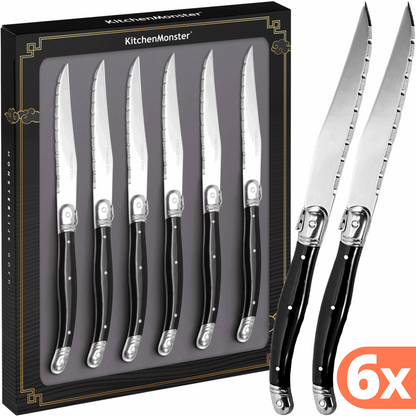 KitchenMonster® Steakmessen set van 6 - Earkings