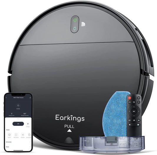 Robotstofzuiger SMART met Dweilfunctie en Laadstation - Earkings