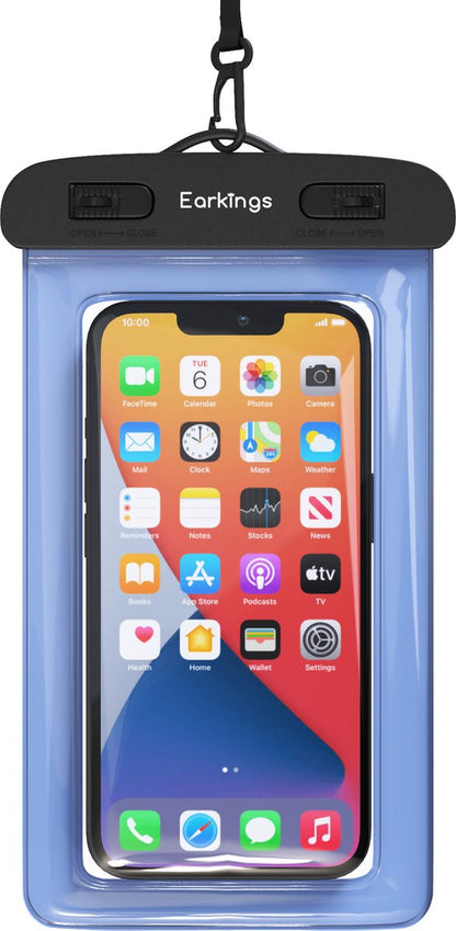 Waterdichte telefoonhoesjes Set van 2 stuks - zwart & donker blauw - Earkings