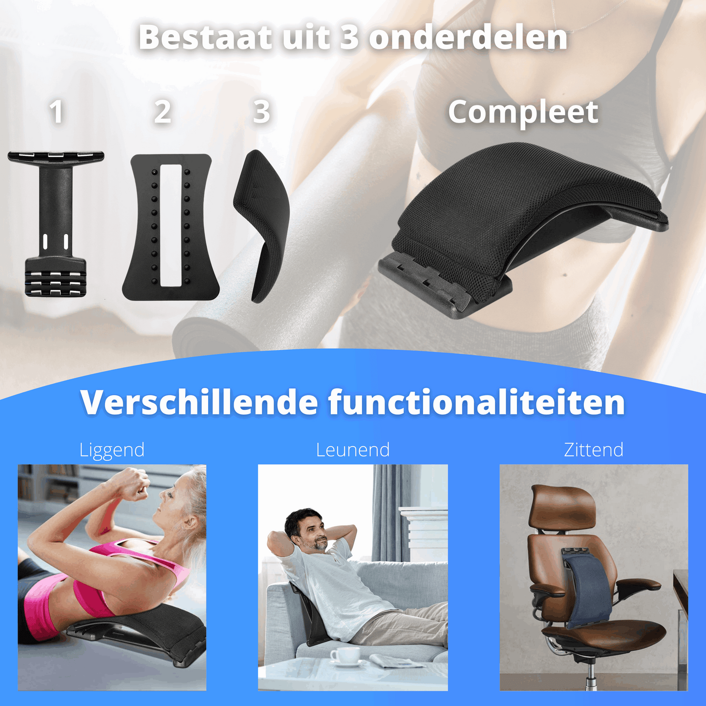 Backstretcher Massage Apparaat met met kussen - Earkings