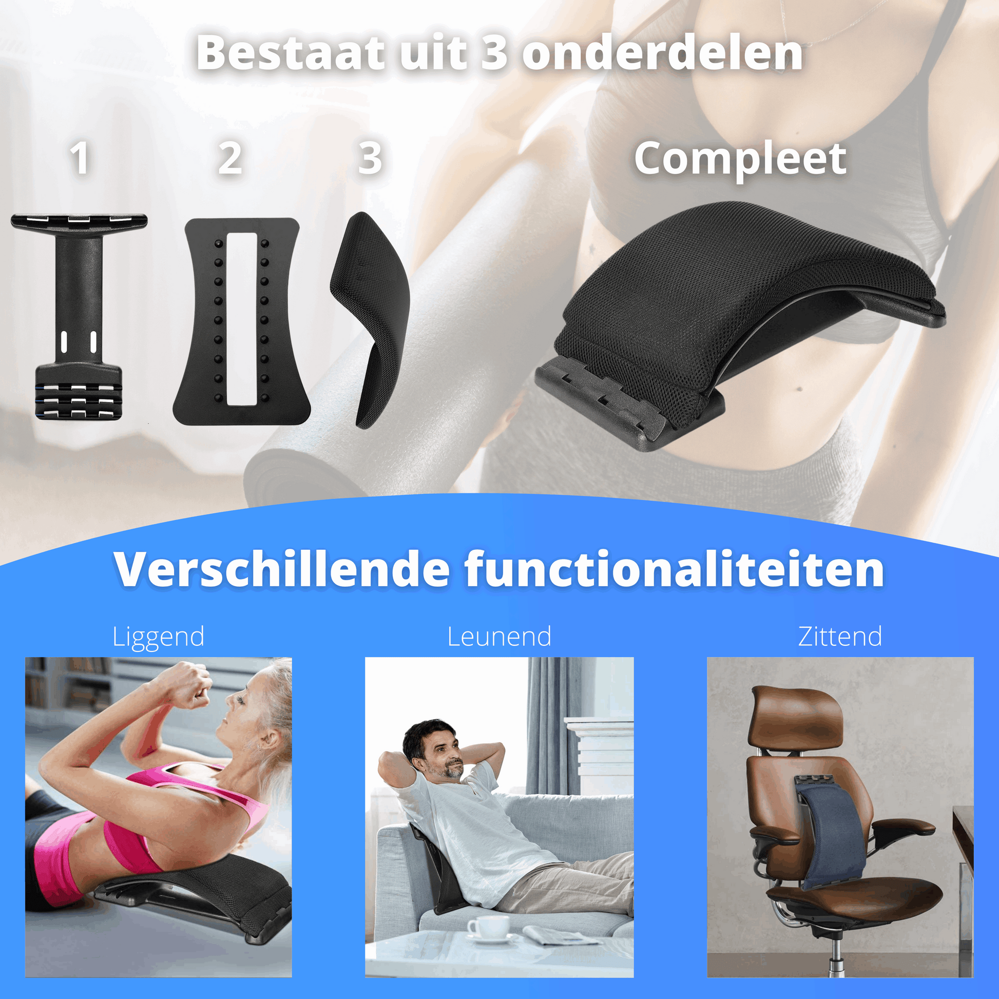 Backstretcher Massage Apparaat met met kussen - Earkings