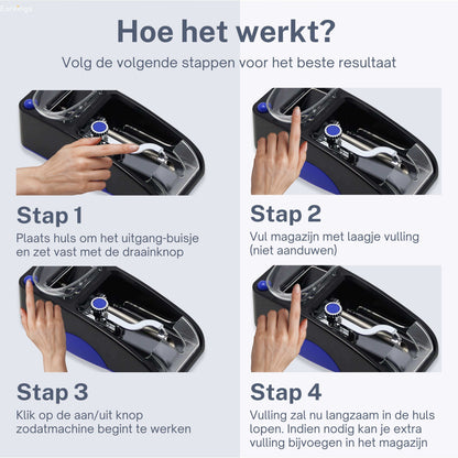 Sigaretten Maker Electrisch - Elektrische Sigarettenmaker - blauw (Tweede Kansje) - Earkings
