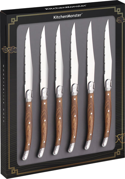 KitchenMonster® Steakmessen set van 6 - Earkings