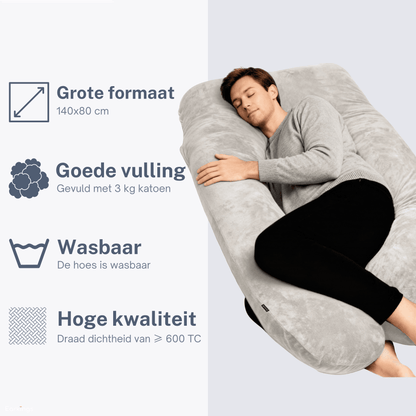 Schwangerschaftskissen Seitenschlafkissen 140x80cm