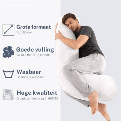 Schwangerschaftskissen Seitenschlafkissen 140x80cm
