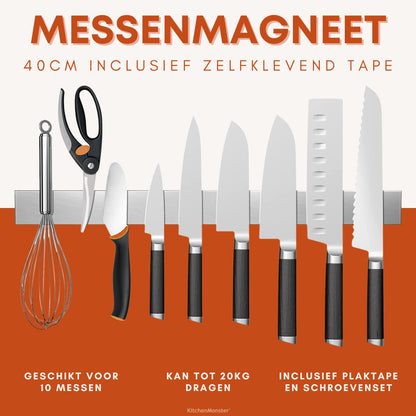 KitchenMonster® Messermagnet 40cm