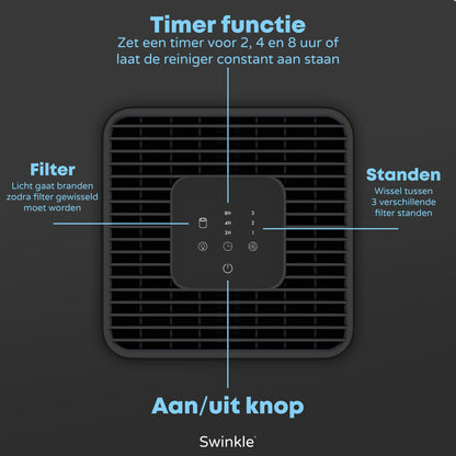Swinkle® Luchtreiniger - Air Purifier met HEPA Filter - Earkings
