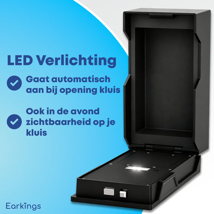 Smart Sleutelkluis met Vingerafdruk, Code & Keycard – Waterdicht IPX6 - Earkings