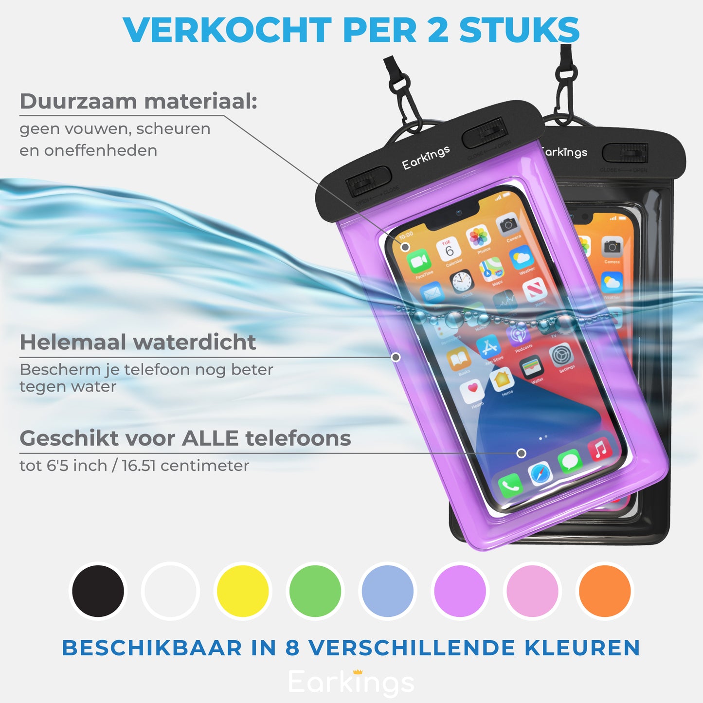 Wasserdichte Handyhüllen, 2er-Set