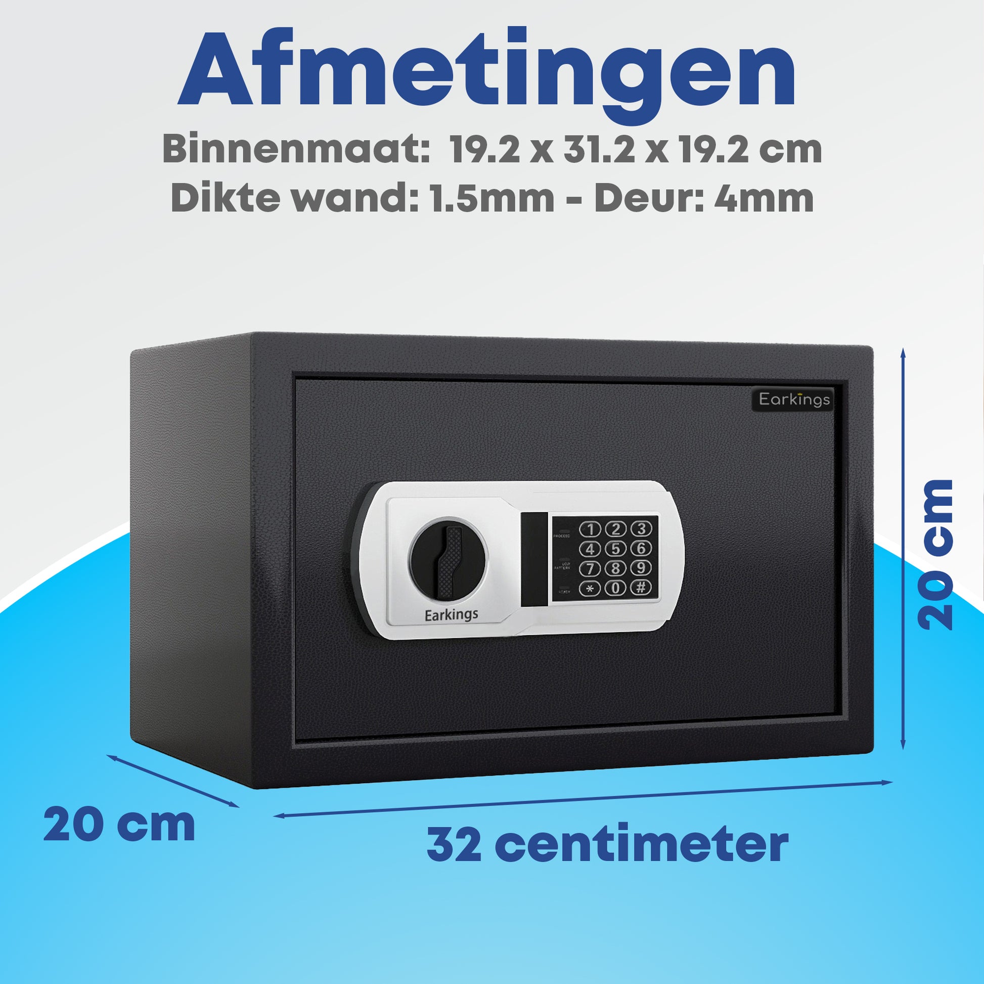 Elektronische Kluis met Cijferslot - Earkings