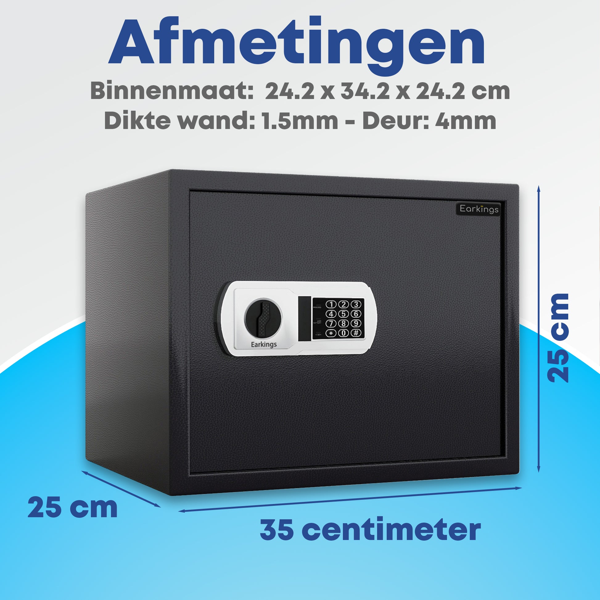 Elektronische Kluis met Cijferslot - Earkings