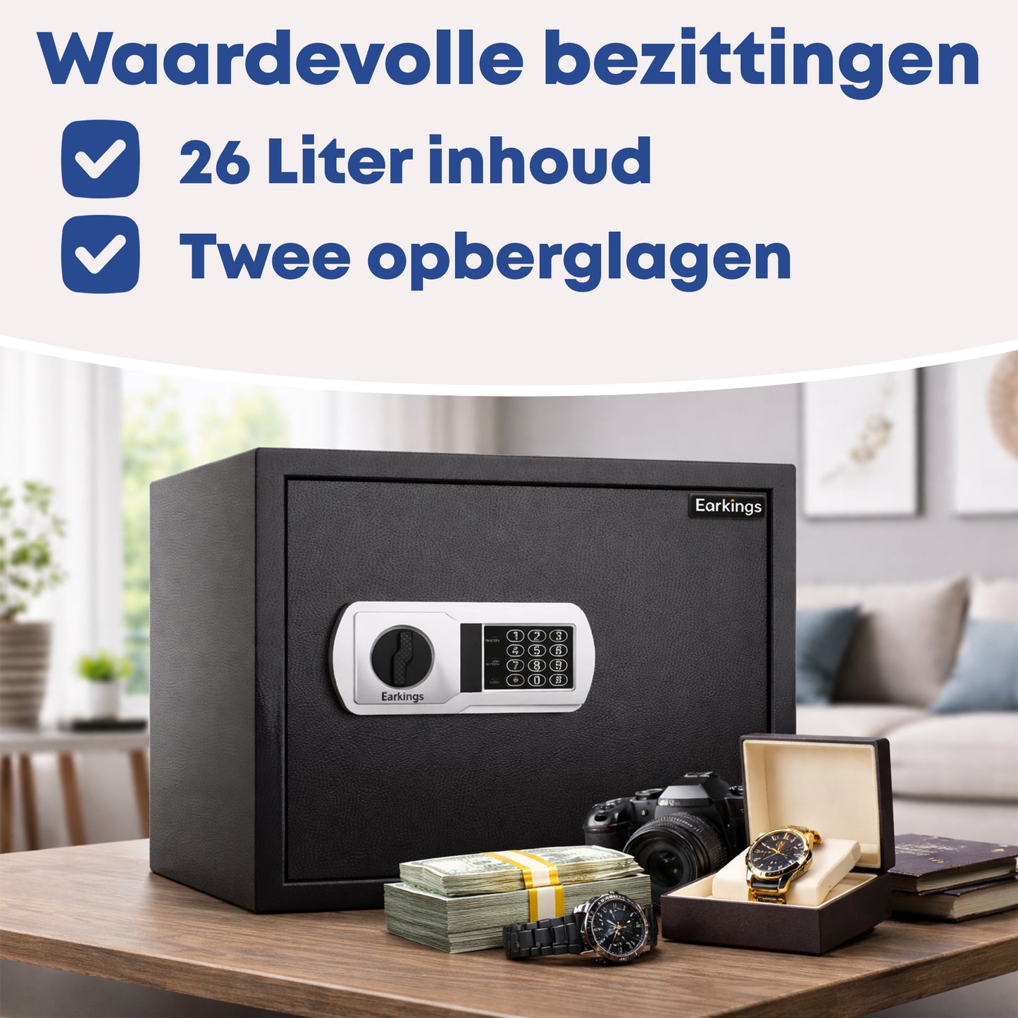 Elektronische Kluis met Cijferslot - Earkings