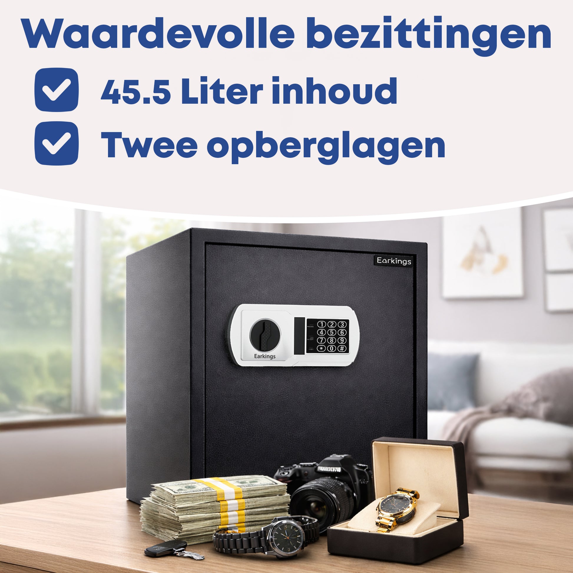 Elektronische Kluis met Cijferslot - Earkings