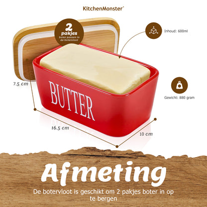 KitchenMonster® Butterdose Schwarz
