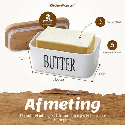 KitchenMonster® Butterdose Schwarz