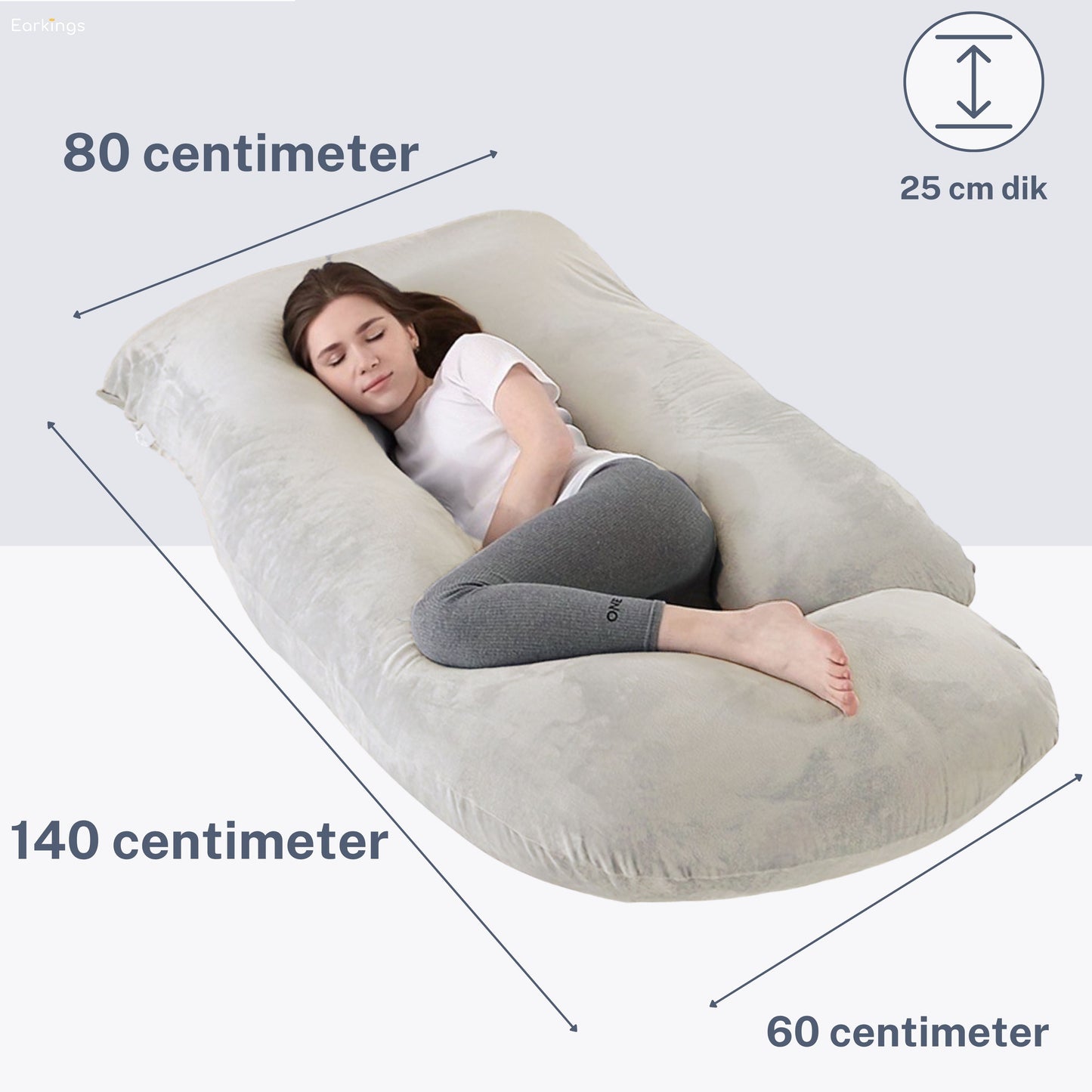Schwangerschaftskissen Seitenschlafkissen 140x80cm