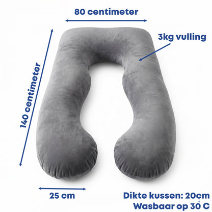 Zwangerschapskussen Zijslaapkussen 140x80cm - Earkings