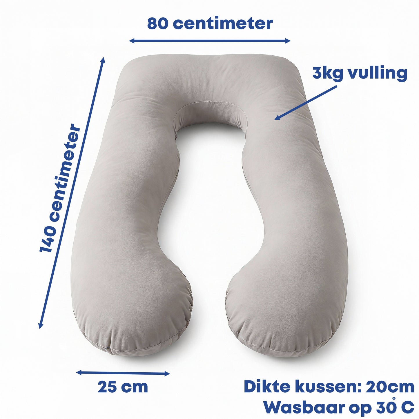 Zwangerschapskussen Zijslaapkussen 140x80cm - Earkings