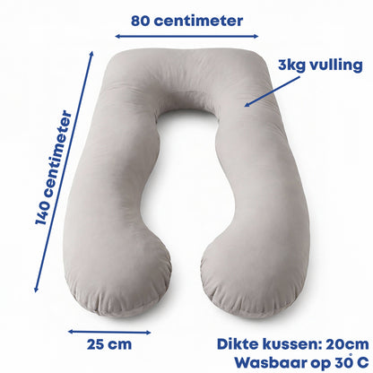 Zwangerschapskussen Zijslaapkussen 140x80cm - Earkings