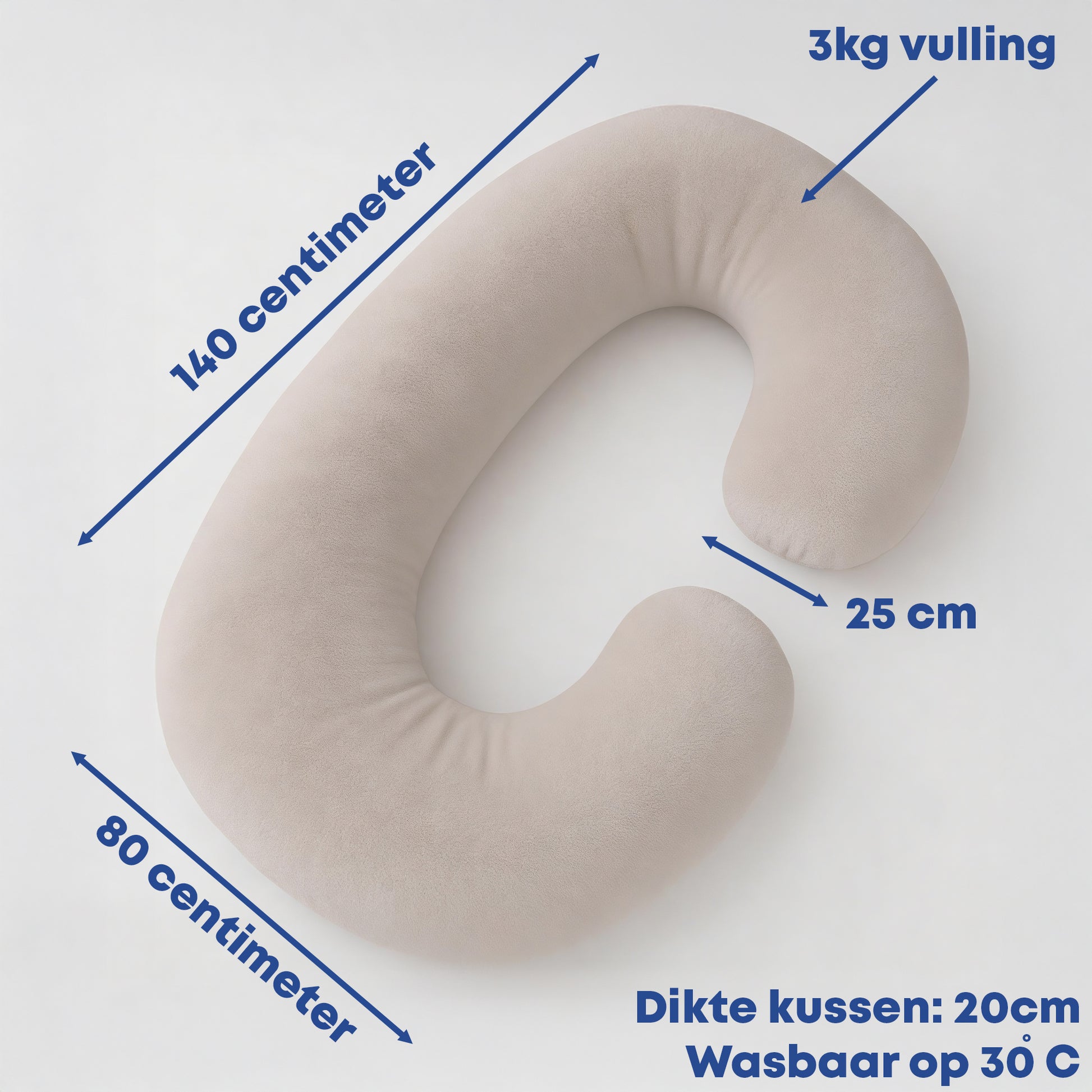 Zwangerschapskussen Zijslaapkussen 140x80cm - Earkings