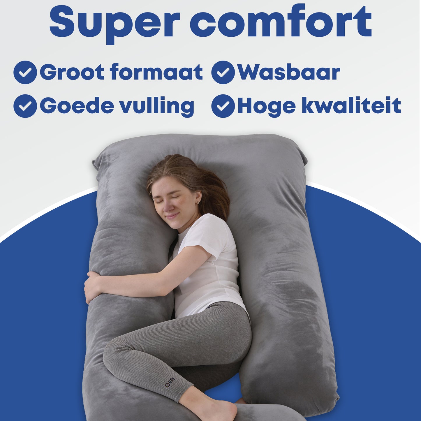 Zwangerschapskussen Zijslaapkussen 140x80cm - Earkings